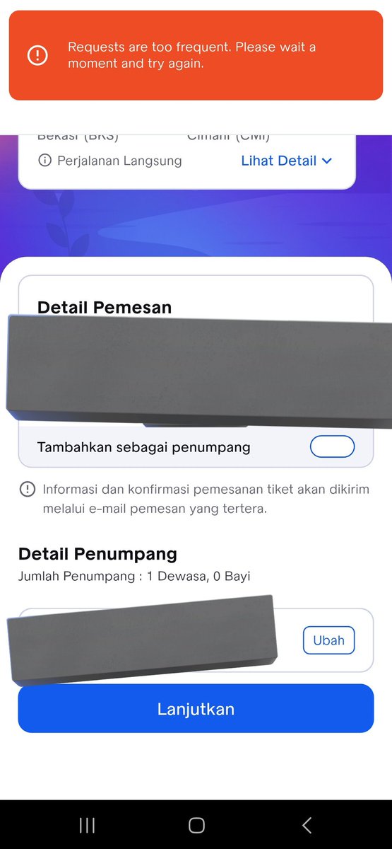teumeamo's tweet photo. @KAI121 Min ini aku mau beli malah too frequent ya gmn orang kan war tiket min harus buru buru, aku mau pulang min masa dipersulit sih.. https://t.co/Oy0UMHb3mE