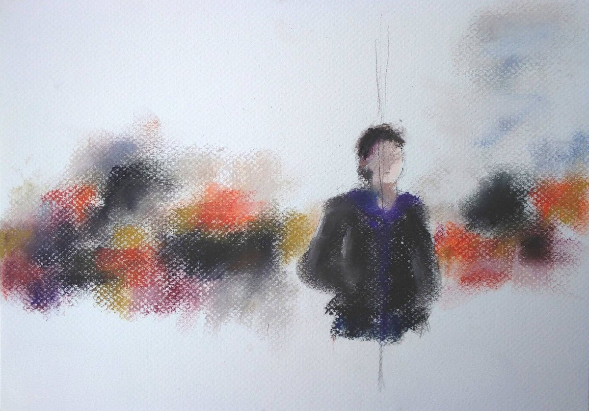 kurokawa_maho's tweet photo. 不具合で画像が途中で切れてしまっていたので、再度画像をアップしました🎨

見える範囲が切れていると、絵の全体像や雰囲気が伝わりにくいので、こちらも載せておきます🌱

#パステル画
#Pasteldrawing
#MahoKurokawa
#ラフ画
#スケッチ https://t.co/52kvmwGCgT