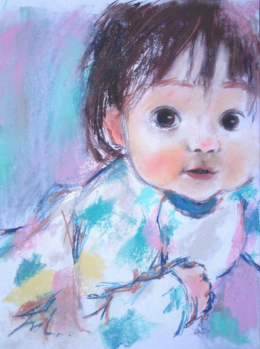 kurokawa_maho's tweet photo. 不具合で画像が途中で切れてしまっていたので、再度画像をアップしました🎨

見える範囲が切れていると、絵の全体像や雰囲気が伝わりにくいので、こちらも載せておきます🌱

#パステル画
#Pasteldrawing
#MahoKurokawa
#ラフ画
#スケッチ https://t.co/52kvmwGCgT