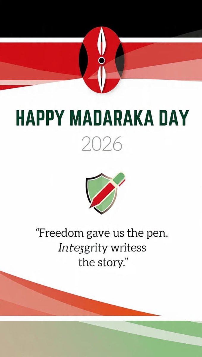 CProcad's tweet photo. Together Let's protect the freedom gains since independence, uphold Unity and Responsibility of our National heritage and diversity.
​#MadarakaDay  #CommunityEmpowerment  #KenyaAt63 #TogetherWeCan https://t.co/VOSOsWtu8p