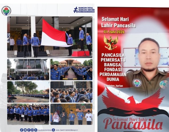vandari01's tweet photo. Pancasila Pemersatu Bangsa, Fondasi Perdamaian Dunia". 

Selamat Hari Lahir Pancasila!
Jayalah Indonesiaku!

@YandriSusanto
@ArizaPatria
@KemensetnegRI

#KemendesaPDT
#BangunDesaBangunIndonesia
#BPSDMKemendesaPDT
#BersamaTPPBangunDesa https://t.co/XpAd76gGaM