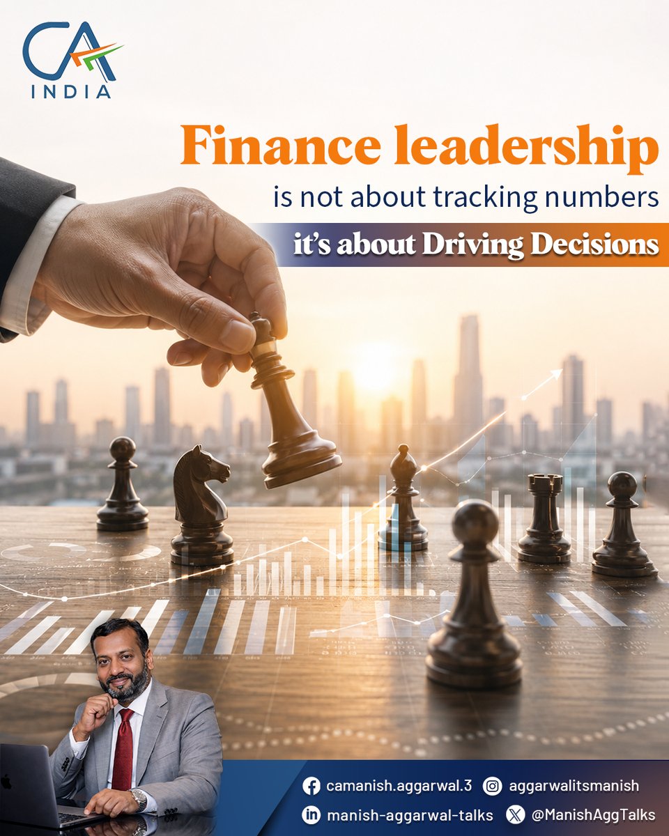ManishAggTalks's tweet photo. True finance leadership is about creating clarity, enabling better decisions, and helping businesses grow sustainably. Numbers matter only when leaders understand how to use them strategically.
What’s your perspective on modern finance leadership?
#FinancialLeadership #Leadership https://t.co/mj2YXE77Ab