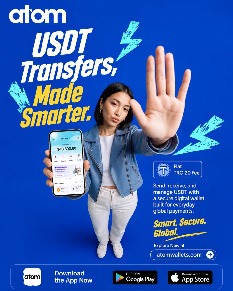 AtomWallets's tweet photo. Stop paying extra and start sending smarter. https://t.co/7r9VEz82rY   

#AtomWallets #USDTWallet #CryptoWallet #TRC20 #SecureCrypto https://t.co/ptJTcix0XH