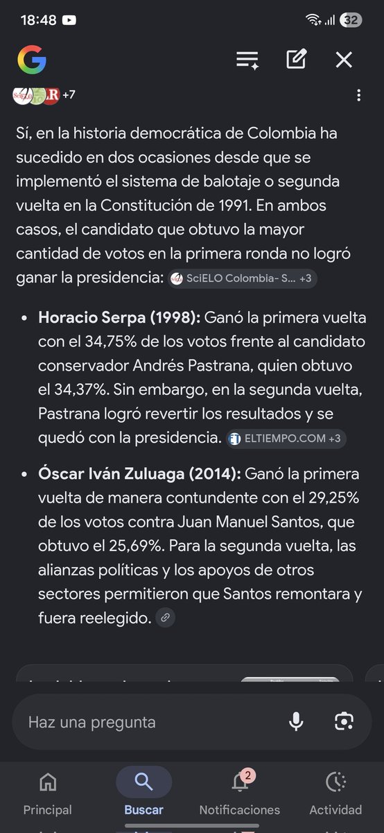 BrianG2002's tweet photo. Pues... me picó la curiosidad, y le pregunté a Gemini, si alguna en la historia de.Colombia sucedió que el candidato ganador de la primera vuelta haya fracasado en la segunda y...
Aún hay eperanza? Aún se puede derrotara Abelardo de la Espriella?
#votaciones https://t.co/ustICI7Uvy