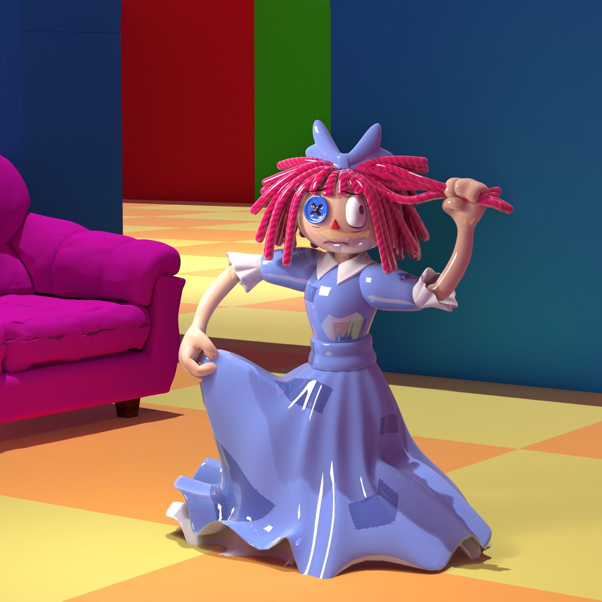 rubberragatha's tweet photo. Oh gosh… why isn’t this coming off?! I’m pulling and pulling and it just snaps back into place! Why do I look like this? W-Why do I… feel so good…? N-No, focus Ragatha! You can’t let this sensation take over! E-Even if it does feel really good… https://t.co/Hd5gpngIXN