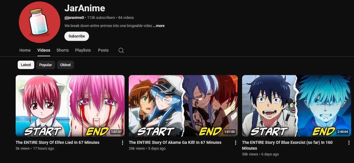 ProduceSO's tweet photo. this is f*cking hilarious

this channel is raking in $30k/month

and all they’re doing is 1-2 hour anime videos 

100% created with AI

no writers, no editors, no voice actors

just pure Produce magic 

seriously, how is this even possible? 

the whole thing is basically running itself lol

if you’re not in the game yet, you’re missing out

fck it, comment "ULF" and i’ll send you the playbook for completely free 👇
