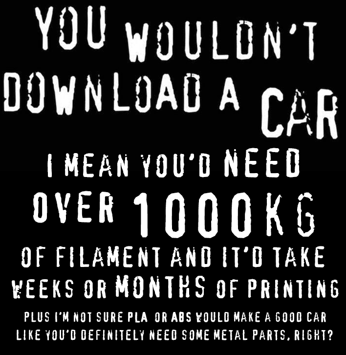 SarahAMcManus's tweet photo. @chrislakin @chercher_ai it's kinda the vibe of the anti-piracy campaign around, "YOU WOULDN'T DOWNLOAD A CAR" 

folks were like... I sure would! might run into pragmatic issues tho https://t.co/iPBo6U7doO