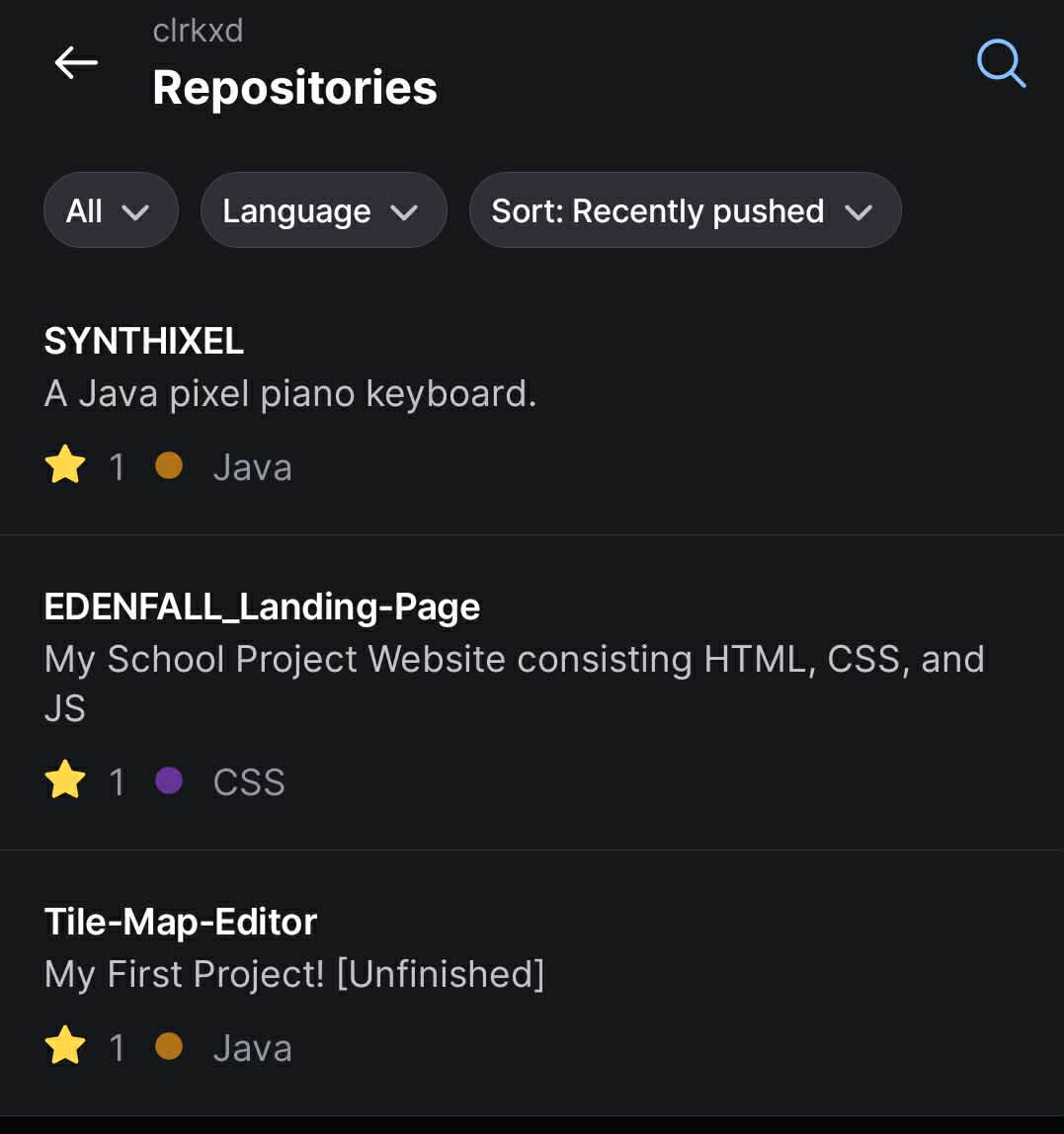 clxrkxv's tweet photo. repos of my github, I like doing stuff now because it's vacation. 

https://t.co/0tMYPULV9G

#github
#repos
#codingprojects https://t.co/pK7Enmp8PF