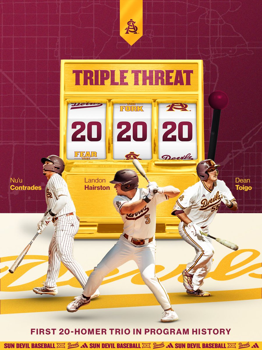ASU_Baseball's tweet photo. These guys rake 💣

#ForksUp /// #Onward https://t.co/Q8CeX7LnfU