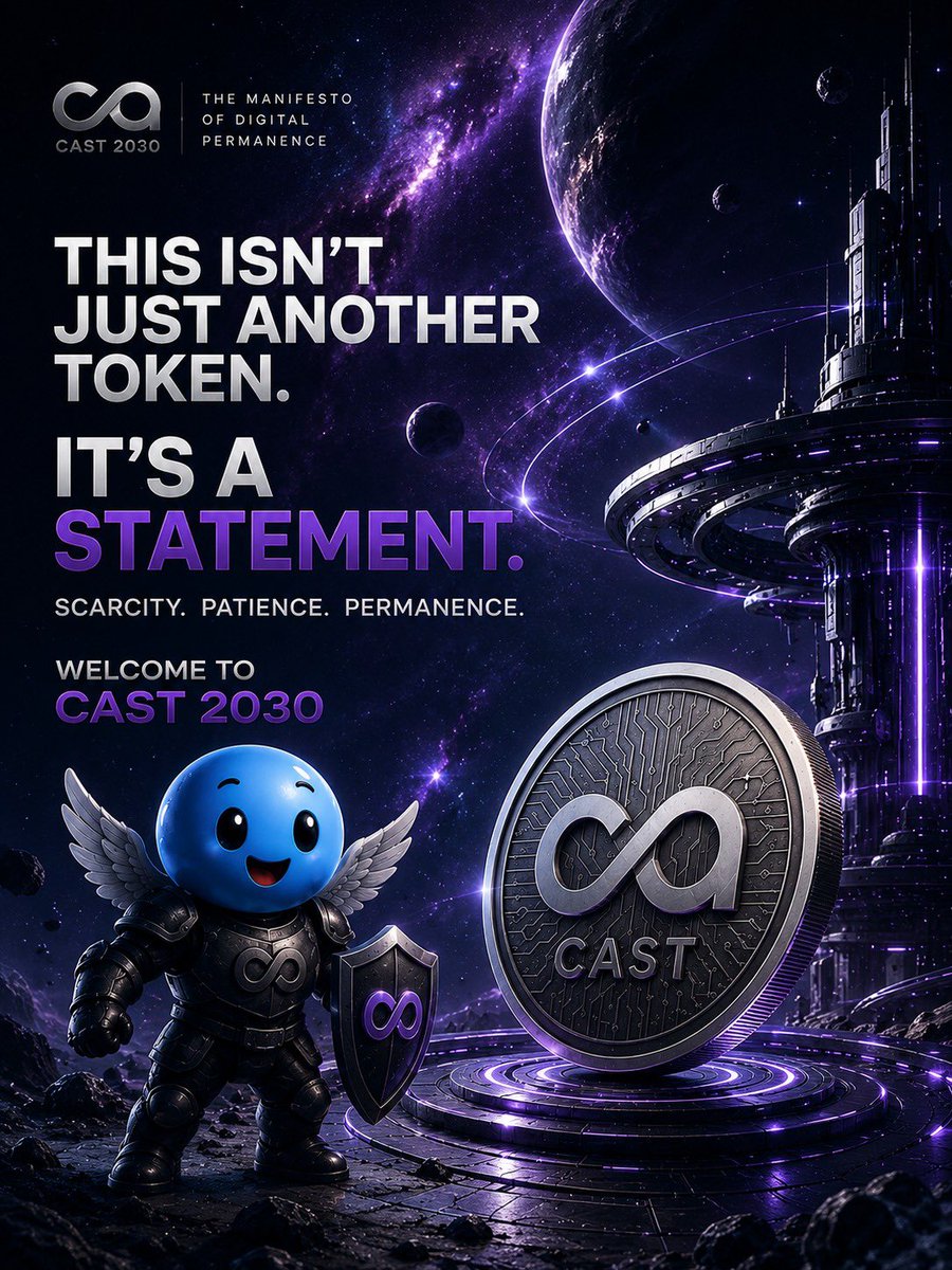 Cast_2030's tweet photo. CAST was formed in secret long before the public knew about it. With only 2,030 CAST that will ever exist, this is a rare asset designed for those who move before the world does. Don’t wait for it to become obvious to the crowd. Seize your part of something eternal today. 💹 Achieve CAST: https://t.co/UZZ6XIAQdS

⁠#CASTOracles #CAST2030 #DigitalPermanence #Scarcity #HoldWithPurpose #Web3 #Crypto2026 #SmartInvesting #BNBChain #QuietByDesign #ValueInvesting #Blockchain #CryptoWealth #TheManifesto⁠