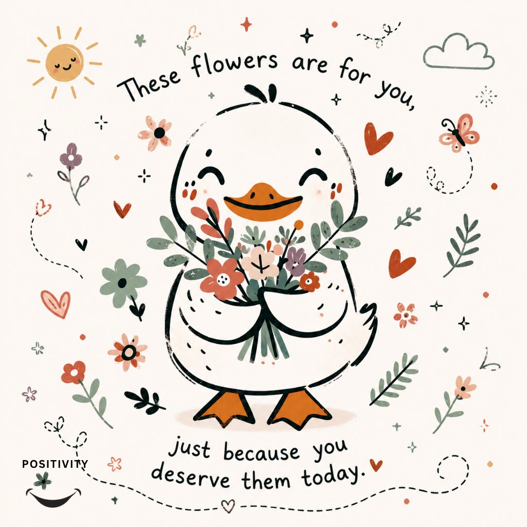 PositivitySaid's tweet photo. Some days don’t need a reason to be special 🌼
You deserve kindness, softness, little surprises, and moments that make your heart smile… just because you exist.
May this be your reminder to treat yourself gently today, celebrate the little joys, and accept all the love life quietly sends your way 🧡✨

Tag someone who deserves flowers  🌸