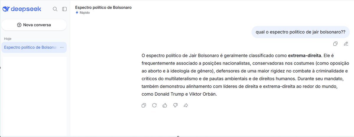 rafaelvfp's tweet photo. @almostslutgj @PompeuReinaldo @coyotenando @grok Está aí, todas as IAs. Agora, te desafio a abrir um livro de história que identifique bolsonaro com "centro" https://t.co/lq8qr27Sji