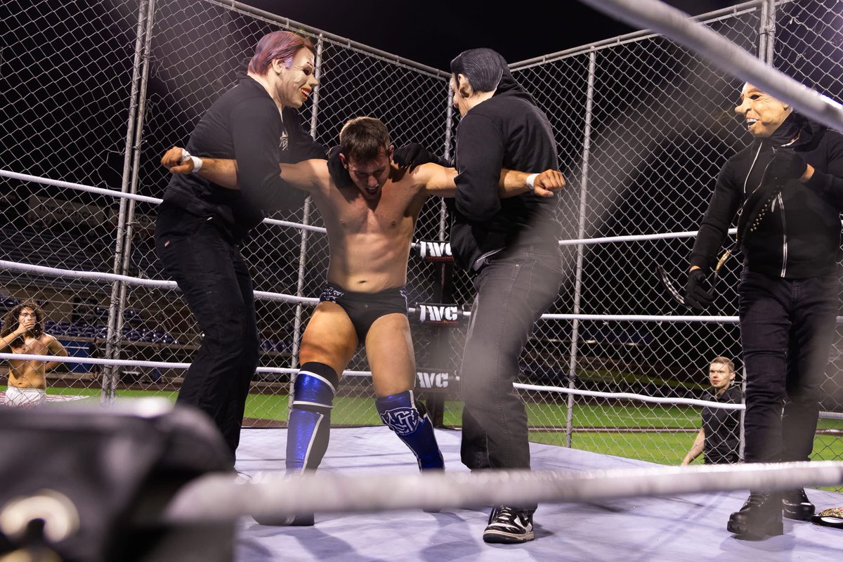 IWCwrestling's tweet photo. IWC Cage Fury at the Ballpark Quick Results:

1. Austin Blayze, accompanied by Betty Frenzy, kicked off the evening by defeating Canaan Kristopher, Gorgeous Gregory, and Anthony Young in a fast paced Fatal Four Way Match. 

2. Andrew Palace continues to prove why he’s the heart and soul of IWC with a clean victory over Max Bet Maxwell. Maxwell showed plenty of fight, but Palace was just too much and picked up the win in convincing fashion.

3. Marcus DeAngelo & Ox defeated Shelby Wylder & Clay Campbell in tag team action. The newly formed team of Wylder and Campbell showed promise throughout the contest, but DeAngelo ultimately secured the victory after a questionable assist from Ox. 

4. Dani Mo became the NEW IWC Women’s champion by defeating Ava Brooks in a highly competitive contest. Brooks did everything she could to hold onto the title, but Dani was just one step ahead and left with championship gold.

5. Bill Collier defeated Vince Valor in a hard-fought match. Valor had several moments where it appeared he might pull off the upset, but Collier ultimately showed why he remains one of the most dangerous competitors in IWC.

6. Bubba the Bulldog & Bulk Nasty retained the IWC Tag Team Championships against Point Break in a STEEL CAGE. The challengers came within inches of an upset, but a costly mistake allowed Bubba to pin Johnny Mahalo for the victory. After the match, “The Presidents” launched a surprise attack. In a shocking act of self-preservation, Mahalo sacrificed his own partner, Karter Taylor, abandoning him to the assault while making his escape. We still have no idea what these men want!!

7. Spencer Slade retained the IWC Super Indy Championship by defeating Zach Nystrom and Felix Koz in triple threat action inside the STEEL CAGE. Late in the contest, it appeared Nystrom had the championship won, but Slade resorted to uncharacteristic tactics, striking Nystrom with the title belt before capitalizing to steal the victory. Following the match, a frustrated Nystrom challenged Slade to a one-on-one contest in June.

8. In the main event STEEL CAGE match, Duke Davis defeated Elijah Dean and took back his rightful property…the IWC Heavyweight Championship Belt. Despite interference and additional obstacles created by Oliver Gray, Davis overcame the odds to secure the victory and close out a beautiful evening at EQT Park.

IWC Caged Fury at the Ballpark was a unique twist to an already special event! See our Facebook page for full results!!

If you weren’t able to make it in person, this full event will premier on IWTV in the coming weeks. If you don’t have IWTV, you can find it here: https://t.co/sTW6vwn8Uz

IWC returns to Marx’s Court Time on June 13thwith "BUSHWHACKED"! Tickets available now at https://t.co/3l9zGyp62S