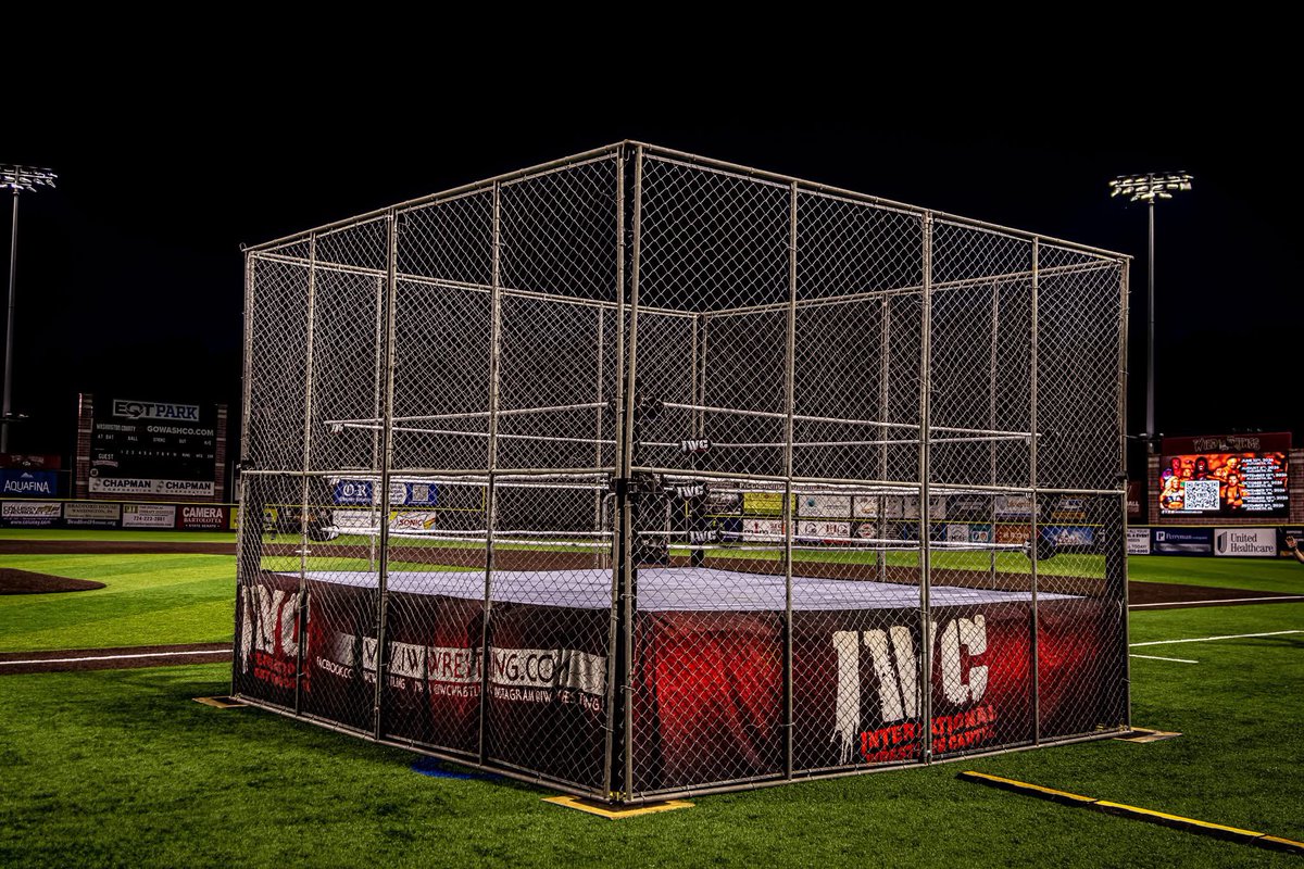 IWCwrestling's tweet photo. IWC Cage Fury at the Ballpark Quick Results:

1. Austin Blayze, accompanied by Betty Frenzy, kicked off the evening by defeating Canaan Kristopher, Gorgeous Gregory, and Anthony Young in a fast paced Fatal Four Way Match. 

2. Andrew Palace continues to prove why he’s the heart and soul of IWC with a clean victory over Max Bet Maxwell. Maxwell showed plenty of fight, but Palace was just too much and picked up the win in convincing fashion.

3. Marcus DeAngelo & Ox defeated Shelby Wylder & Clay Campbell in tag team action. The newly formed team of Wylder and Campbell showed promise throughout the contest, but DeAngelo ultimately secured the victory after a questionable assist from Ox. 

4. Dani Mo became the NEW IWC Women’s champion by defeating Ava Brooks in a highly competitive contest. Brooks did everything she could to hold onto the title, but Dani was just one step ahead and left with championship gold.

5. Bill Collier defeated Vince Valor in a hard-fought match. Valor had several moments where it appeared he might pull off the upset, but Collier ultimately showed why he remains one of the most dangerous competitors in IWC.

6. Bubba the Bulldog & Bulk Nasty retained the IWC Tag Team Championships against Point Break in a STEEL CAGE. The challengers came within inches of an upset, but a costly mistake allowed Bubba to pin Johnny Mahalo for the victory. After the match, “The Presidents” launched a surprise attack. In a shocking act of self-preservation, Mahalo sacrificed his own partner, Karter Taylor, abandoning him to the assault while making his escape. We still have no idea what these men want!!

7. Spencer Slade retained the IWC Super Indy Championship by defeating Zach Nystrom and Felix Koz in triple threat action inside the STEEL CAGE. Late in the contest, it appeared Nystrom had the championship won, but Slade resorted to uncharacteristic tactics, striking Nystrom with the title belt before capitalizing to steal the victory. Following the match, a frustrated Nystrom challenged Slade to a one-on-one contest in June.

8. In the main event STEEL CAGE match, Duke Davis defeated Elijah Dean and took back his rightful property…the IWC Heavyweight Championship Belt. Despite interference and additional obstacles created by Oliver Gray, Davis overcame the odds to secure the victory and close out a beautiful evening at EQT Park.

IWC Caged Fury at the Ballpark was a unique twist to an already special event! See our Facebook page for full results!!

If you weren’t able to make it in person, this full event will premier on IWTV in the coming weeks. If you don’t have IWTV, you can find it here: https://t.co/sTW6vwn8Uz

IWC returns to Marx’s Court Time on June 13thwith "BUSHWHACKED"! Tickets available now at https://t.co/3l9zGyp62S