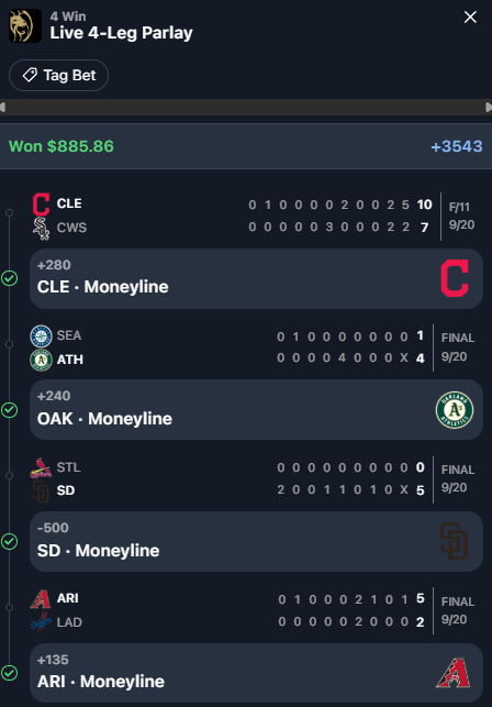 evenstevengg's tweet photo. throwback to how i got into sportsbetting 

downloaded MGM after a NASCAR race, had a little left in the account, degened it on an MLB parlay before bed.

woke up the next morning and was googling "How to make money at sports betting" in a few hours.... https://t.co/TF6HFCZBA5