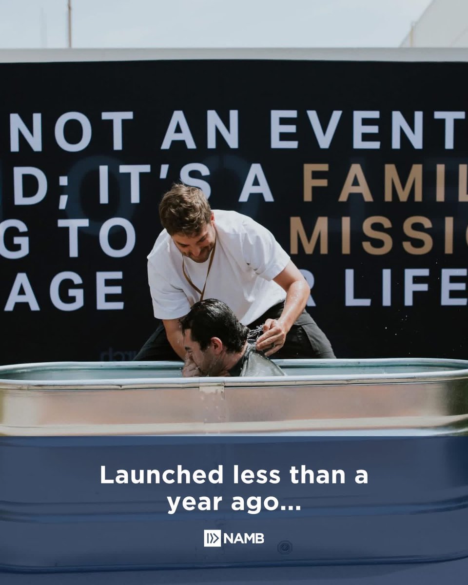 NAMB_SBC's tweet photo. God is doing incredible things through Kingdom City Church in Atlanta, Georgia. 

Every baptism represents a life forever changed by the gospel! 

Join us in praising God for what He’s doing through Pastor Blake Odgers and the team! 🎉 

#FueledByAnnie https://t.co/6xzTQQXPWW