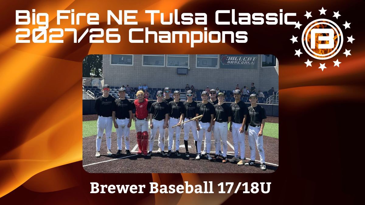 BigFireBaseball's tweet photo. 🏆2026 NE Tulsa Classic🏆
2027/26 Champions Brewer Baseball 

#bigfire #champs https://t.co/hVlELOctUx
