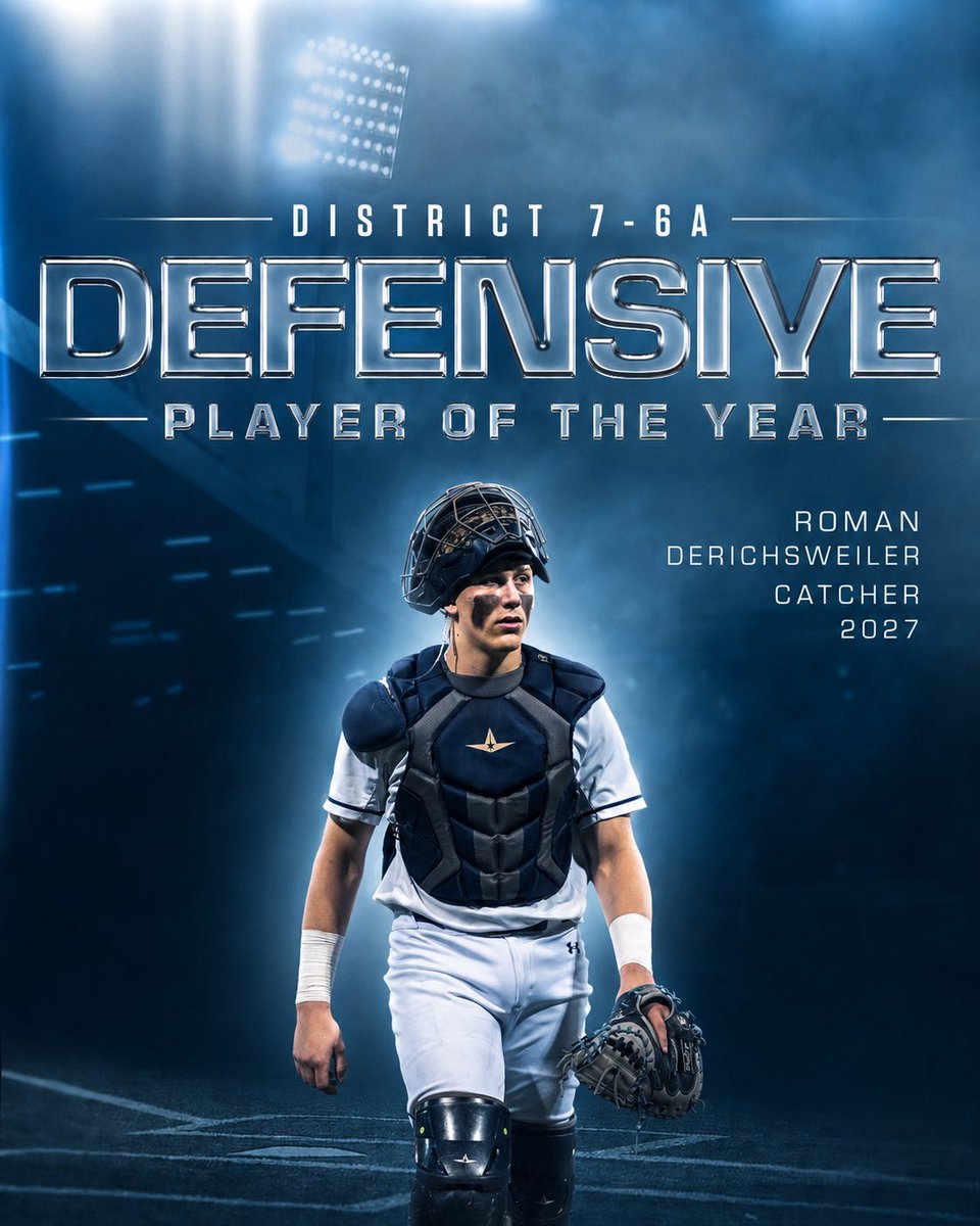 Romandbaseball's tweet photo. Grateful and honored to be named the unanimous District 7-6A Defensive Player of the Year! @jcpbaseball @WowFactor_DFW @BodzinPitching @DustinLMcComas https://t.co/O68RV6ALt3