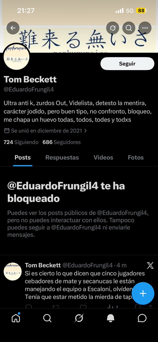 FlorChiora's tweet photo. Otro boludo más que no se aguanta el vuelto.
Un besito @EduardoFrungil4 @EduardoFRUNGIL3 
Cuando te dé para discutir, desbloquéame. https://t.co/9Uxo6KY6PE