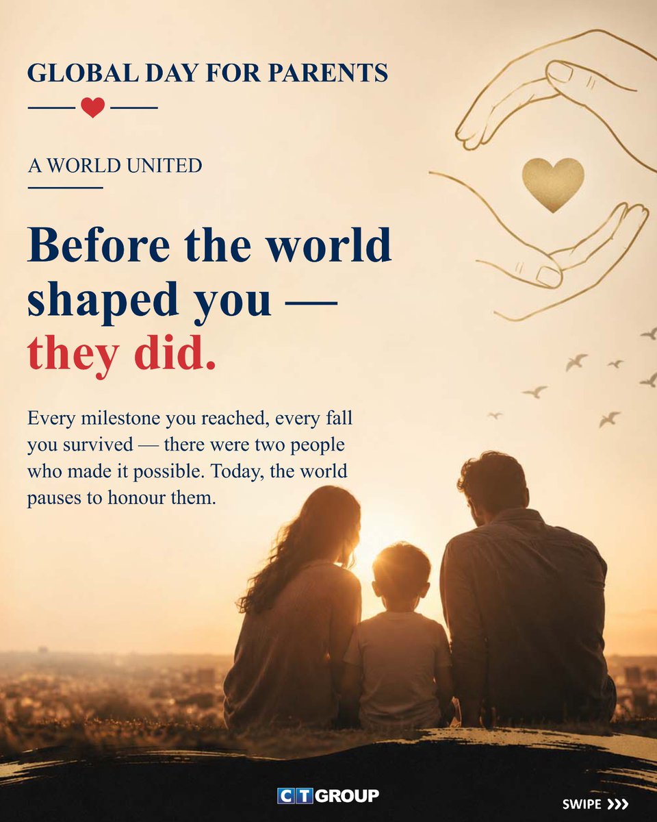 CT_University's tweet photo. Behind every dream is a parent who believed first. ❤️

Happy Global Day of Parents to the pillars of love, strength, and endless support. https://t.co/qqq89X2QZj