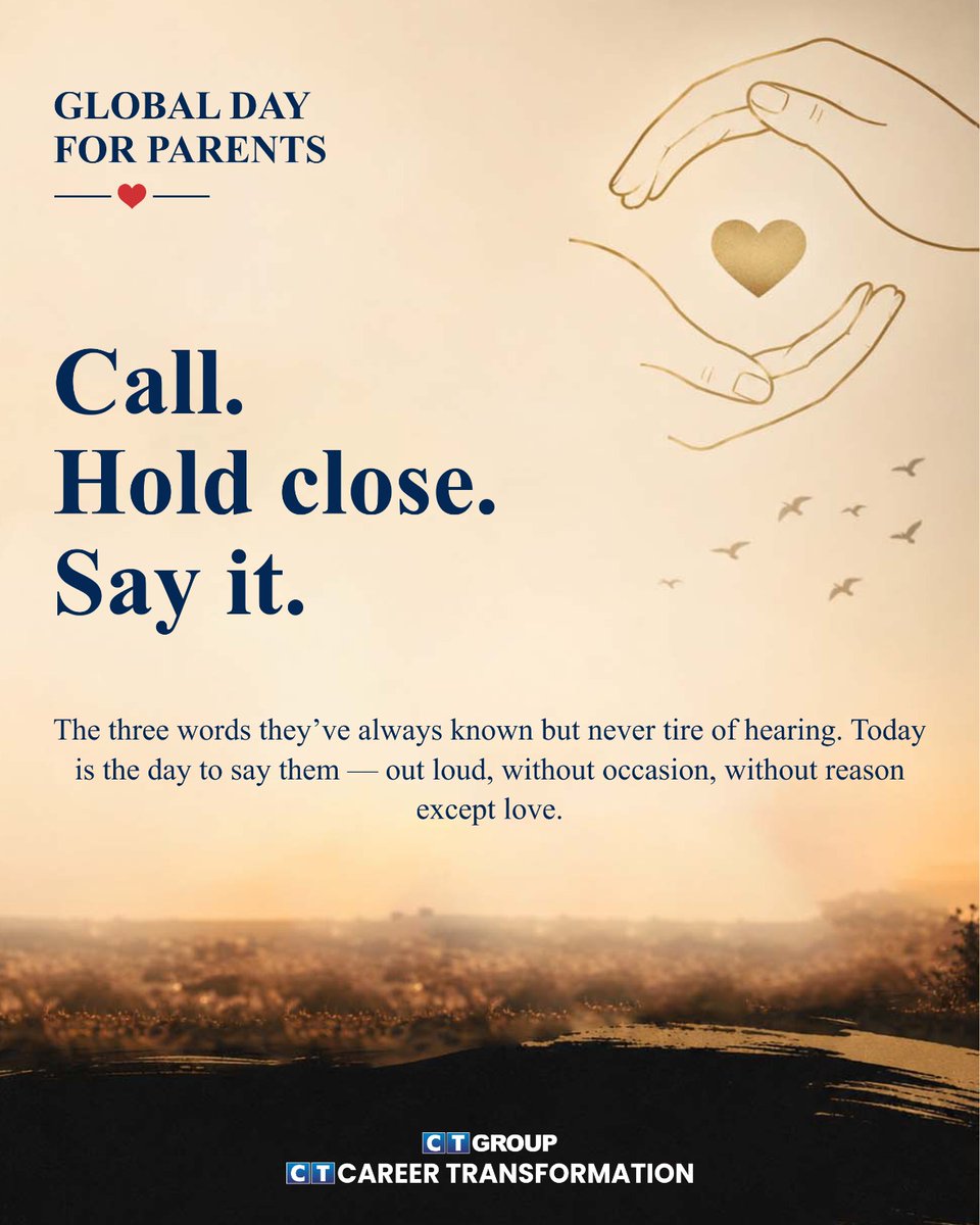 CT_University's tweet photo. Behind every dream is a parent who believed first. ❤️

Happy Global Day of Parents to the pillars of love, strength, and endless support. https://t.co/qqq89X2QZj