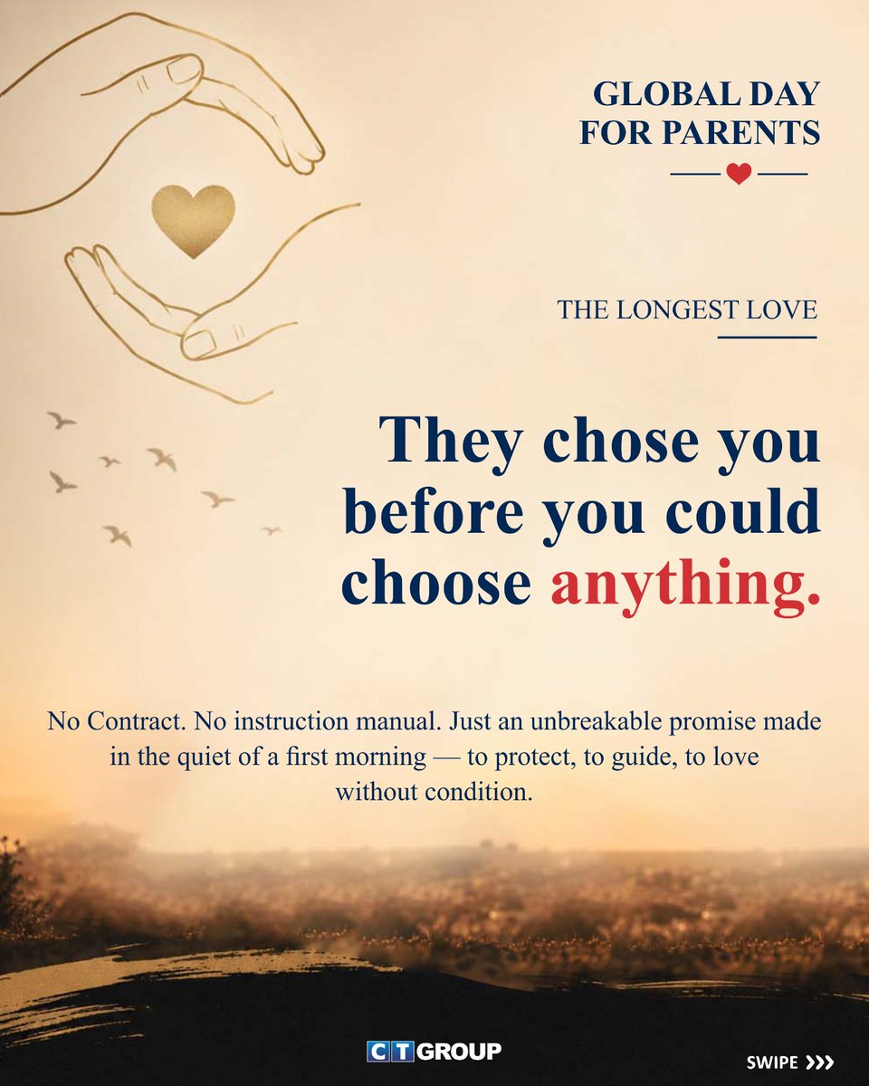 CT_University's tweet photo. Behind every dream is a parent who believed first. ❤️

Happy Global Day of Parents to the pillars of love, strength, and endless support. https://t.co/qqq89X2QZj