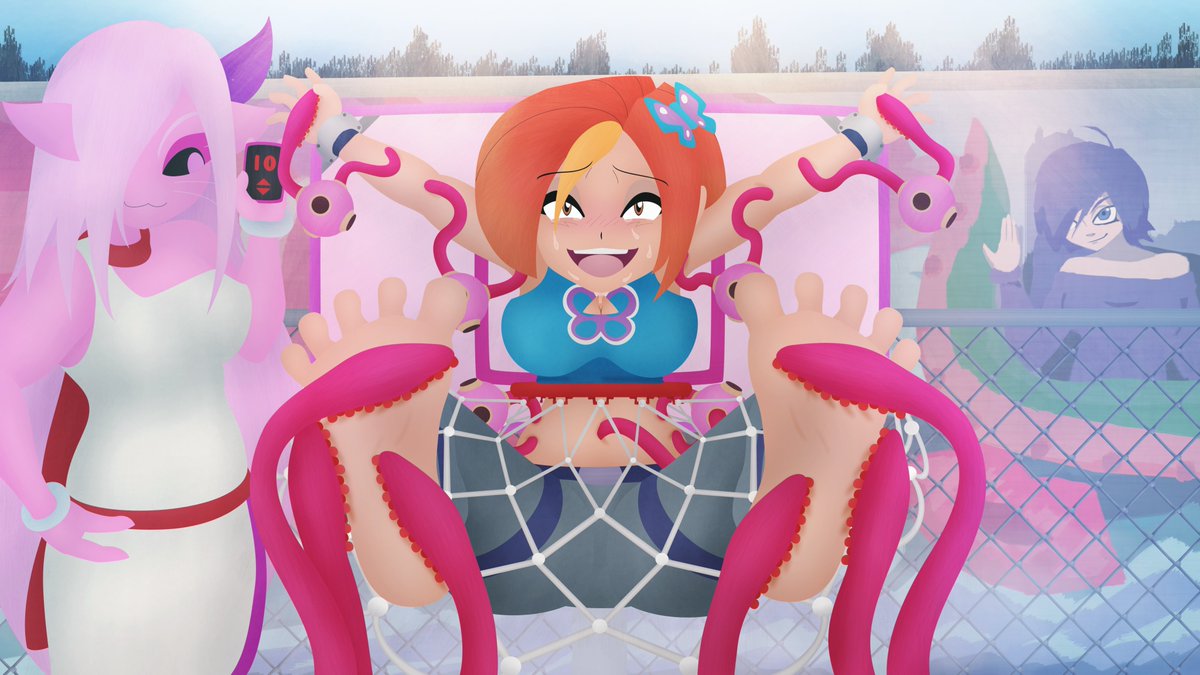 AnthonyH318's tweet photo. Is Luna a new modern day Zone Tan? Probably not, but somebody's gotta break the newbie in, with tickling and tentacles.

Click on the link if you want to read the whole story.
https://t.co/6HRZNfkZUv
#planetronika #butterfly #luna #tickling #animation https://t.co/thPONrVoe0
