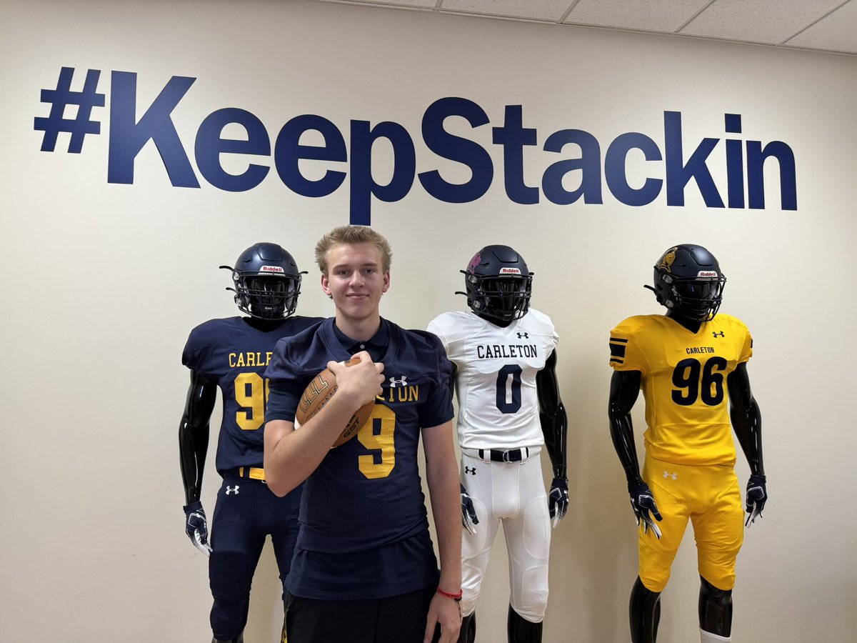WillBraun_9's tweet photo. I had a great time visiting @CarletonFB!Thank you @CoachJournell for the amazing experience! I loved seeing campus and watching practice! @rexdesso15 @1209dlee https://t.co/kz4GMk0YwX