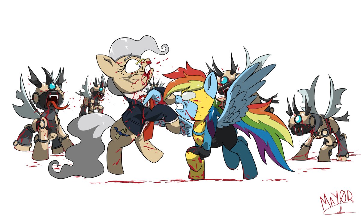 Mayor_Doge's tweet photo. "YOU ARE SCARING THE FRIENDSHIP OUT OF ME RIGHT NOW " #mlp #rainbowdash #invincible https://t.co/rYidrzld2k