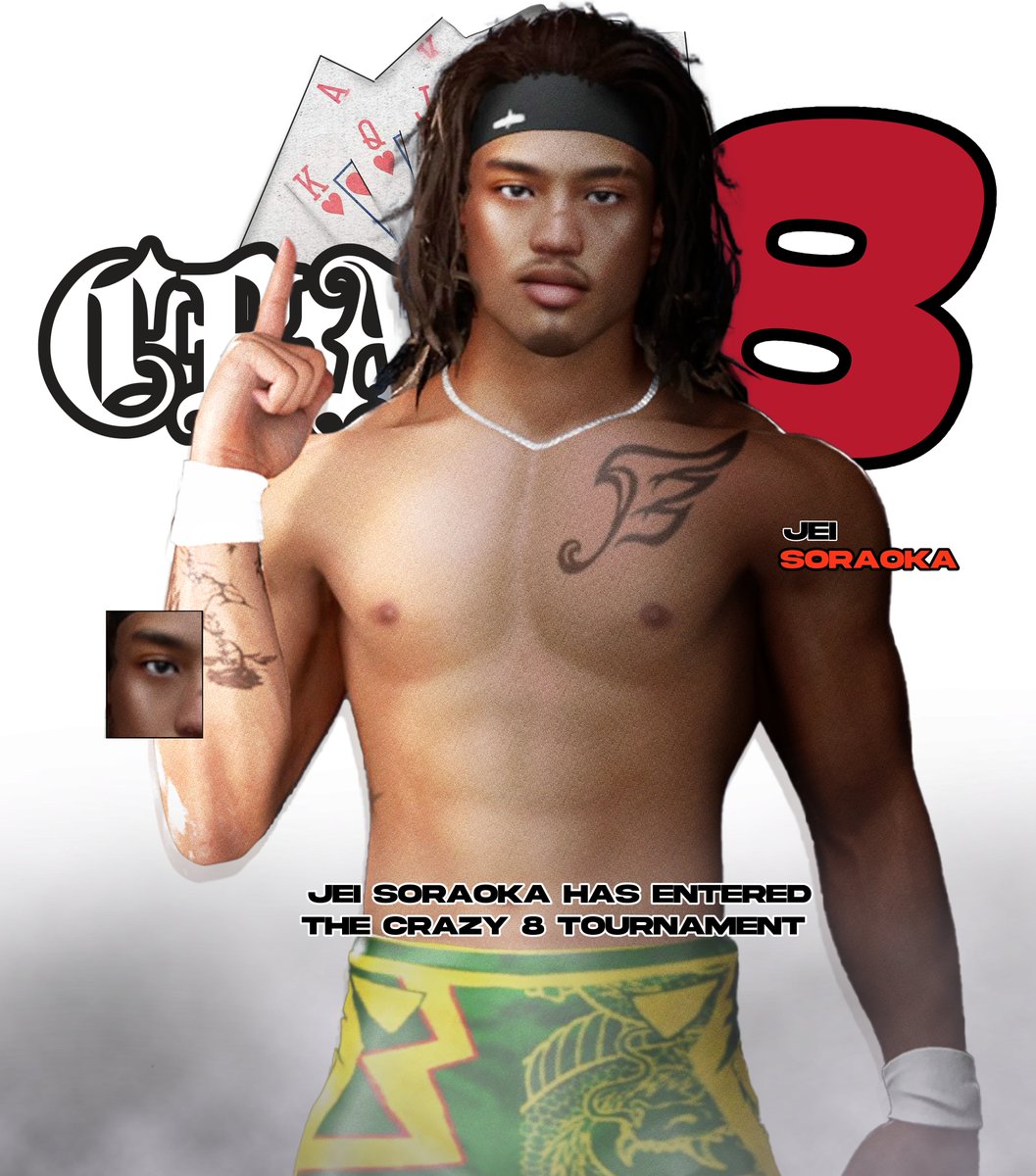 Crazy8Tourney's tweet photo. @JeiSoraoka will be an entrant in the the Crazy 8 Tournament https://t.co/hosZXFhNgM