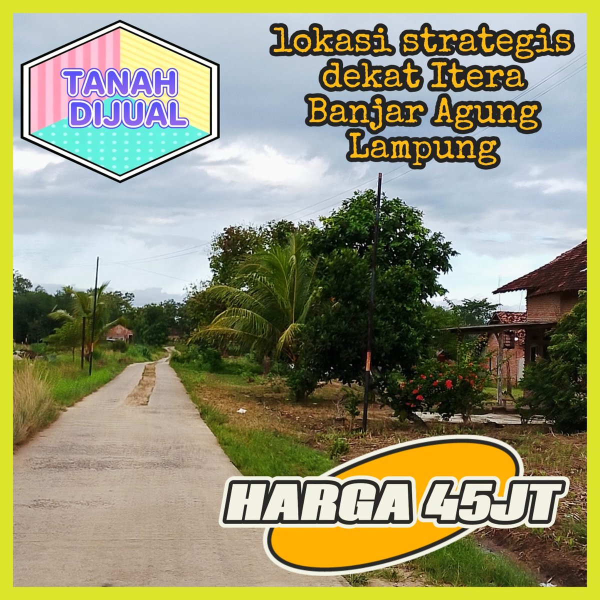 diskandar70's tweet photo. *Wujudkan Rumah Impian di Kavling Strategis Ini!*  
*Dekat Itera*
Akses mudah ke jalan raya, dekat sekolah &amp; pasar.  
Legalitas SHM, pecah kavling, siap bangun.  
Jangan tunda, harga naik bulan depan!
Harga 45 juta
Alamat lokasi  Banjar Agung Lampung 
Hubungi 
0812 9921 6925 https://t.co/9DQLOUVJ9C