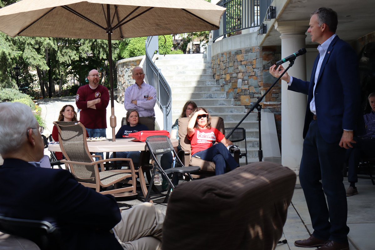 ElectBlakeMoore's tweet photo. Great evening for a meet and greet in Bountiful at the Newman family’s home. I appreciate Ray and Beverly Ward for helping organize.

I’m grateful for every chance to hear directly from Utahns, answer questions, and talk about the work ahead. These conversations matter, and I’ll keep showing up and fighting for the people of Utah.
