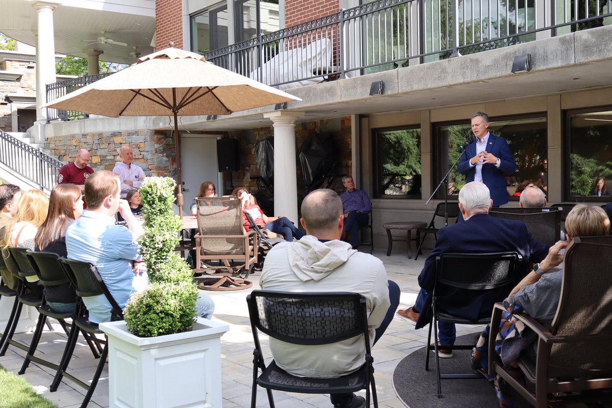 ElectBlakeMoore's tweet photo. Great evening for a meet and greet in Bountiful at the Newman family’s home. I appreciate Ray and Beverly Ward for helping organize.

I’m grateful for every chance to hear directly from Utahns, answer questions, and talk about the work ahead. These conversations matter, and I’ll keep showing up and fighting for the people of Utah.