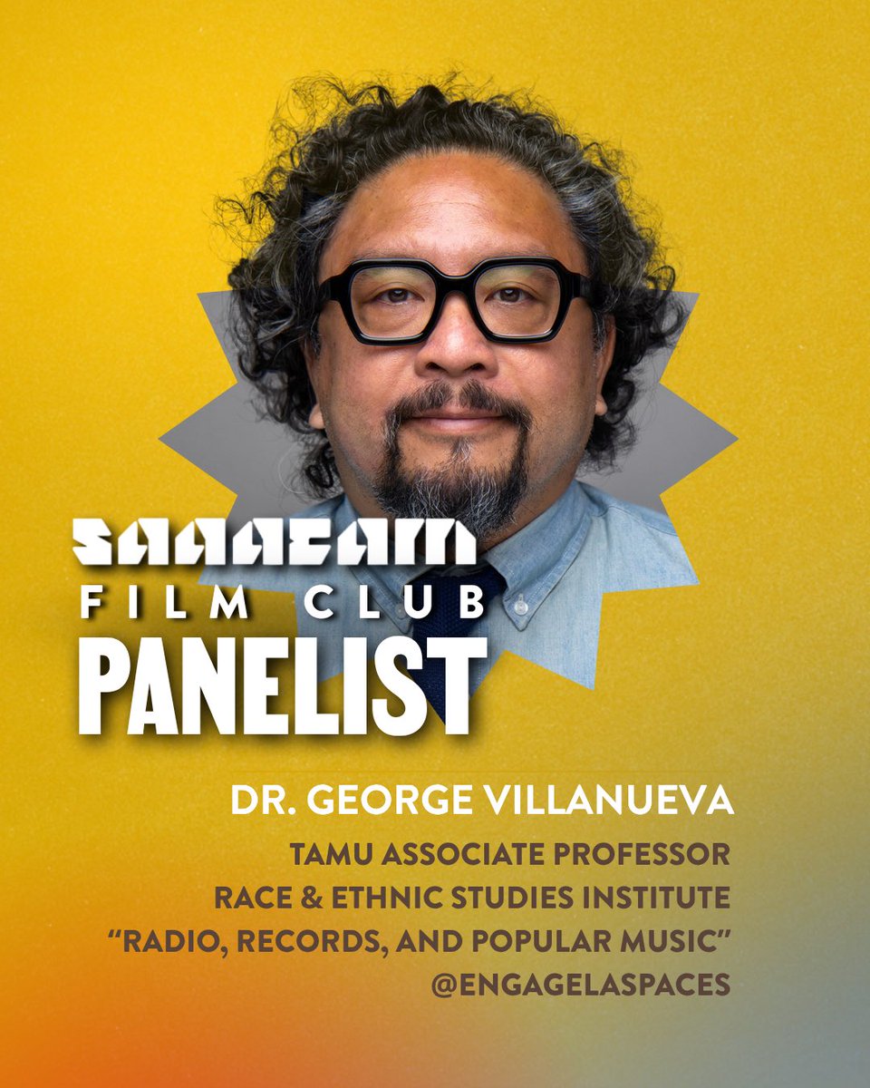 SaaacamTx's tweet photo. Next, we have Dr. George Villanueva @engagelaspaces an Associate Professor of Communication Journalism at Texas A&amp;M University, who researches the role that the expressive arts and culture play in BIPOC everyday life. He teaches university courses on “Hip Hop Culture and Social https://t.co/zndnYGC2Mn