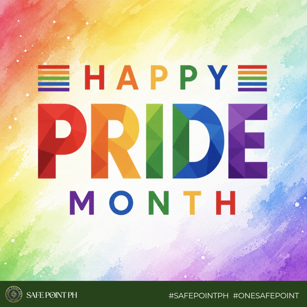 safepoint2025's tweet photo. Wishing everyone a meaningful and joyful Pride Month celebration.
Happy Pride Month! 🏳️🌈
#safepointph #onesafepoint https://t.co/3og4c9A7aN