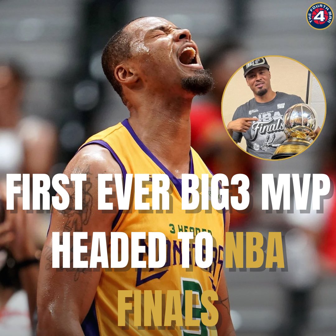 4thManPod's tweet photo. The inaugural MVP of @thebig3 Rashard Lewis is headed to the NBA Finals 💥 

Lewis, who spent seven years in the BIG3, was signed on by the San Antonio Spurs as a player development coach last year. Now he’s headed to his first NBA Finals as a coach.

Sweet Lew spent his entire career with the 3 Headed Monsters. He made two BIG3 championship appearances during his time in the league. Once in 2017 when he was named MVP and the second in 2021. 

Additionally, he made three NBA Finals as a player, winning one in 2013 with the Miami Heat.

Congrats Rashard!
