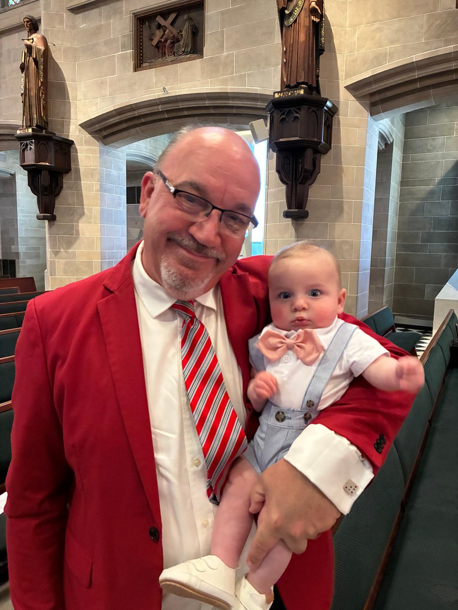 WitkowskiBret's tweet photo. Grandson number 2. Arthur and I hanging out at a wedding https://t.co/hrftWAuNzR