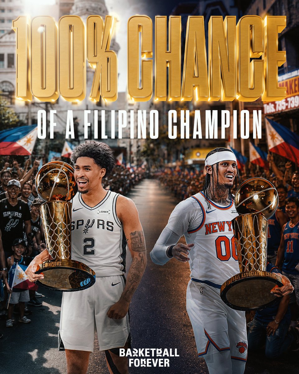 bballforever_'s tweet photo. For the FIRST TIME IN HISTORY a Filipino American will be an NBA CHAMPION with Dylan Harper and Jordan Clarkson in the NBA Finals 🏆🇵🇭

Who you got bringing the trophy home? https://t.co/GzVD2flFlO