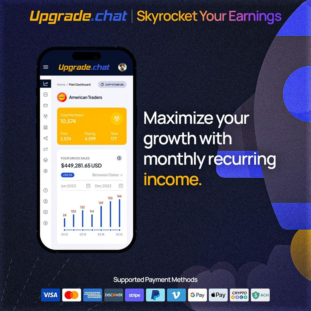 Upgrade_Chat's tweet photo. Recurring revenue changes everything. 🚀

Instead of chasing the next sale, build a business that grows month after month with predictable income. https://t.co/kkDq5B0rFB