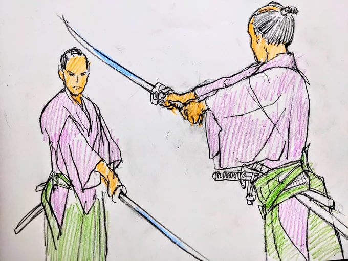 現代剣道にも「日本剣道形」というのがあります。居合道や古流では形稽古はとても大切なものなのだと思います。ただ私みたいな半分スポーツ化した学生剣道のレベルでは形稽古がなんの意味があるのか、よくわかりませんでした。段審査に必要だから稽古はするのですが。 今なら少しは解るかな。