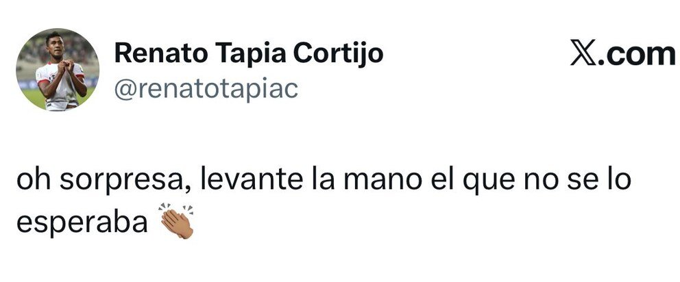 renzorotta's tweet photo. Tapia luego de ver a Ferrari apoyando a K. Fujimori (?) https://t.co/AfgRFpkKKl