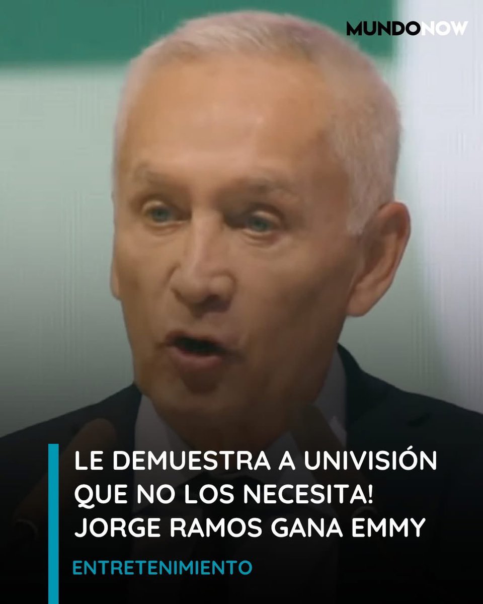 fernandop251's tweet photo. "EL PERIODISMO INDEPENDIENTE PUEDE COMPETIR Y VENCER".
El respetado periodista mexicano Jorge Ramos hizo historia al ganar el premio Emmy a Mejor Programa de Noticias en Español por «Así Veo Las Cosas», el video podcast independiente que fundó con la productora Tres Alebrijes tras su polémica salida de Univision a finales de 2024. Este logro marca un antes y un después en la industria, siendo la primera vez que un proyecto digital, sin el respaldo de una gran cadena televisiva, vence a los gigantes de los medios tradicionales. Al subir al escenario en Nueva York, Ramos pronunció el discurso más político y contundente de su carrera, cobrando una elegante factura sin necesidad de mencionar un solo nombre: “Este Emmy es de nuestra audiencia. Ellos nos siguieron a nuestra nueva casa, y desde aquí podemos hacer lo que siempre hemos creído: ofrecer un periodismo independiente, directo y sin concesiones. Este premio es una reafirmación del compromiso que hicimos con nuestra comunidad cuando comenzamos este proyecto, y prueba que el periodismo independiente puede competir con los medios tradicionales y vencer”.

El demoledor éxito de Jorge Ramos —quien pasó de promediar 1.2 millones de televidentes por noche en televisión abierta a registrar más de 101 millones de vistas combinadas en redes sociales en un solo mes— destapó una realidad incómoda que el 'establishment' de la televisión hispana no quiere aceptar: las audiencias ya no siguen a las corporaciones, siguen a las personas.

Tras la salida del comunicador, el histórico Noticiero Univision perdió el liderazgo frente a Telemundo por primera vez en su historia, demostrando que la credibilidad se mudó de canal junto con el periodista. Aunque Ramos planeaba tomarse un descanso, la dura realidad migratoria y los operativos de ICE bajo el mandato de Donald Trump en 2025 lo empujaron a regresar antes de tiempo para informar sin censura ni filtros gerenciales desde su trinchera digital. Como bien analiza la crítica de la industria, a veces los premios no son simples galardones, sino recibos de cobro, y este Emmy es la prueba absoluta de que las grandes cadenas se equivocaron por completo al dejarlo ir.

#JorgeRamos #AsiVeoLasCosas #Emmy2026 #TresAlebrijes #PeriodismoIndependiente #Univision #Telemundo #MediosHispanos #NoticiasEEUU #Inmigración #DonaldTrump