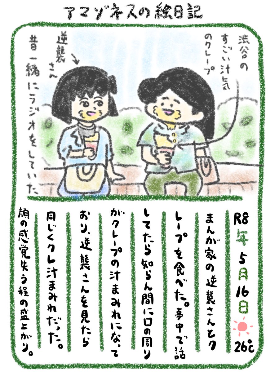 Azness27's tweet photo. 【絵日記】おいしかった https://t.co/H1XxH53WNf