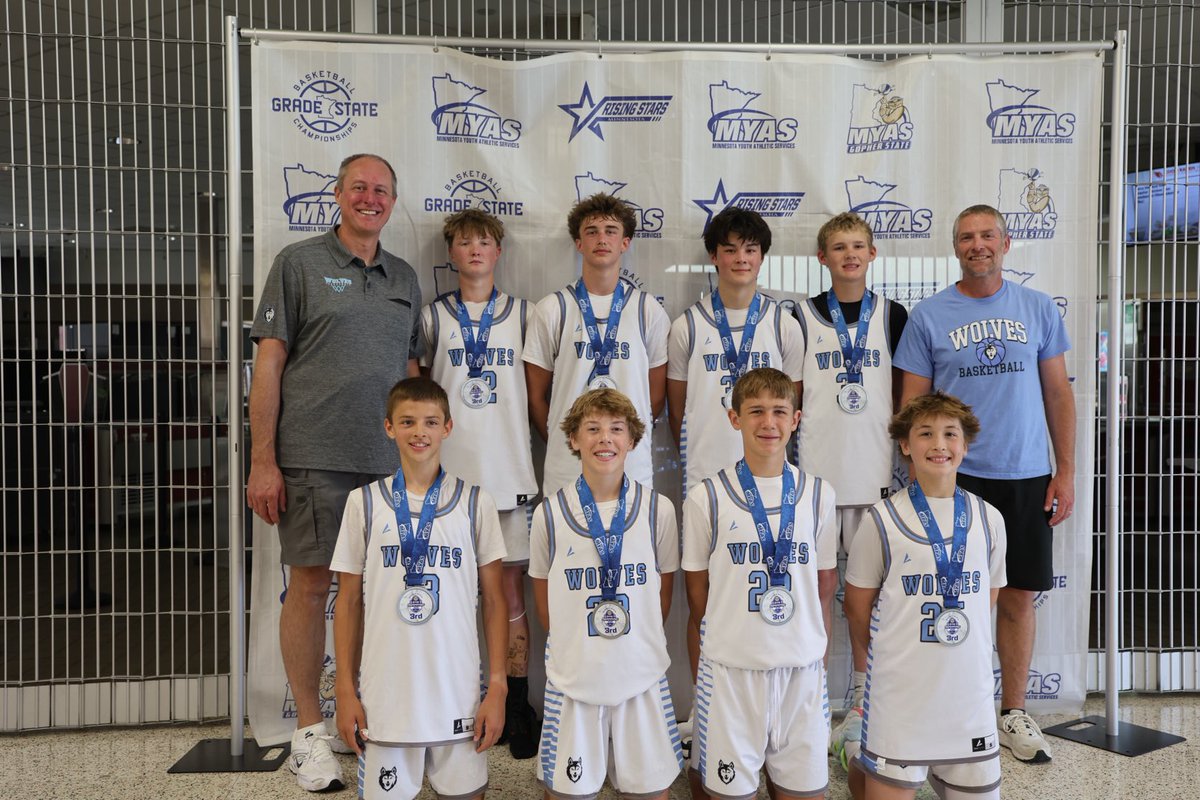 MNWolvesBBall's tweet photo. Congratulations to 8th grade Diebold, 3rd place in the MYAS Spring Championship!!! https://t.co/dm6iqLw67Y