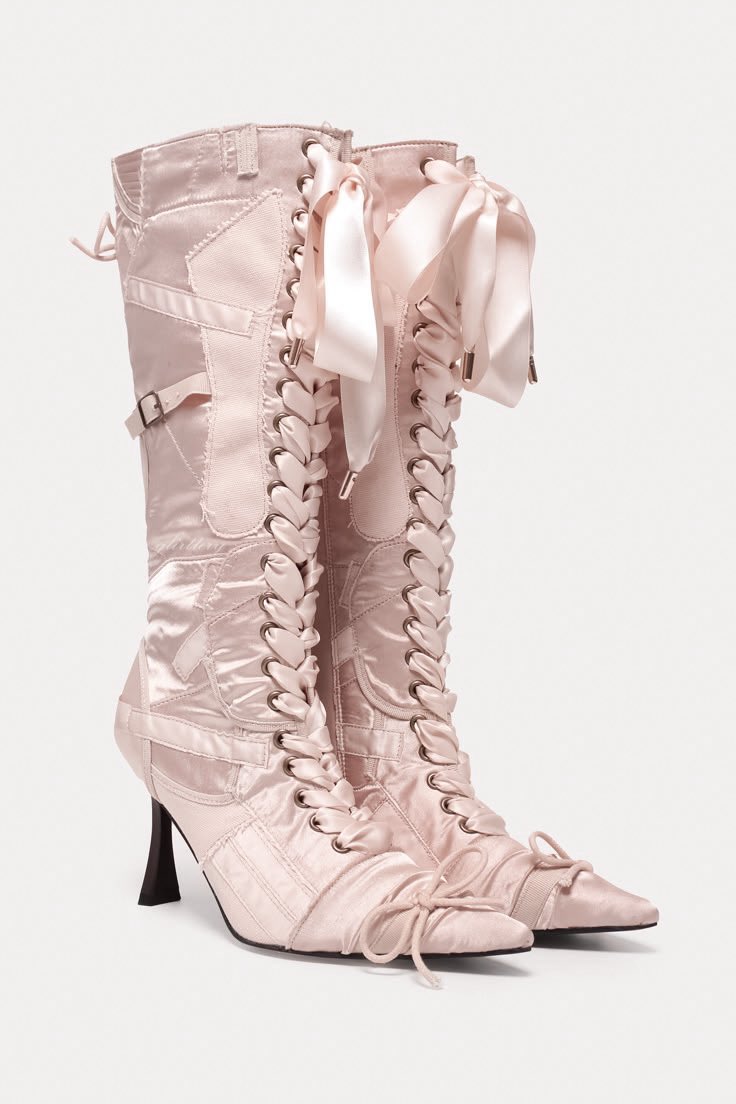 glirttery's tweet photo. doublestandard nyc ‘paris boots’ in ballet pink https://t.co/HfmnrbSib6