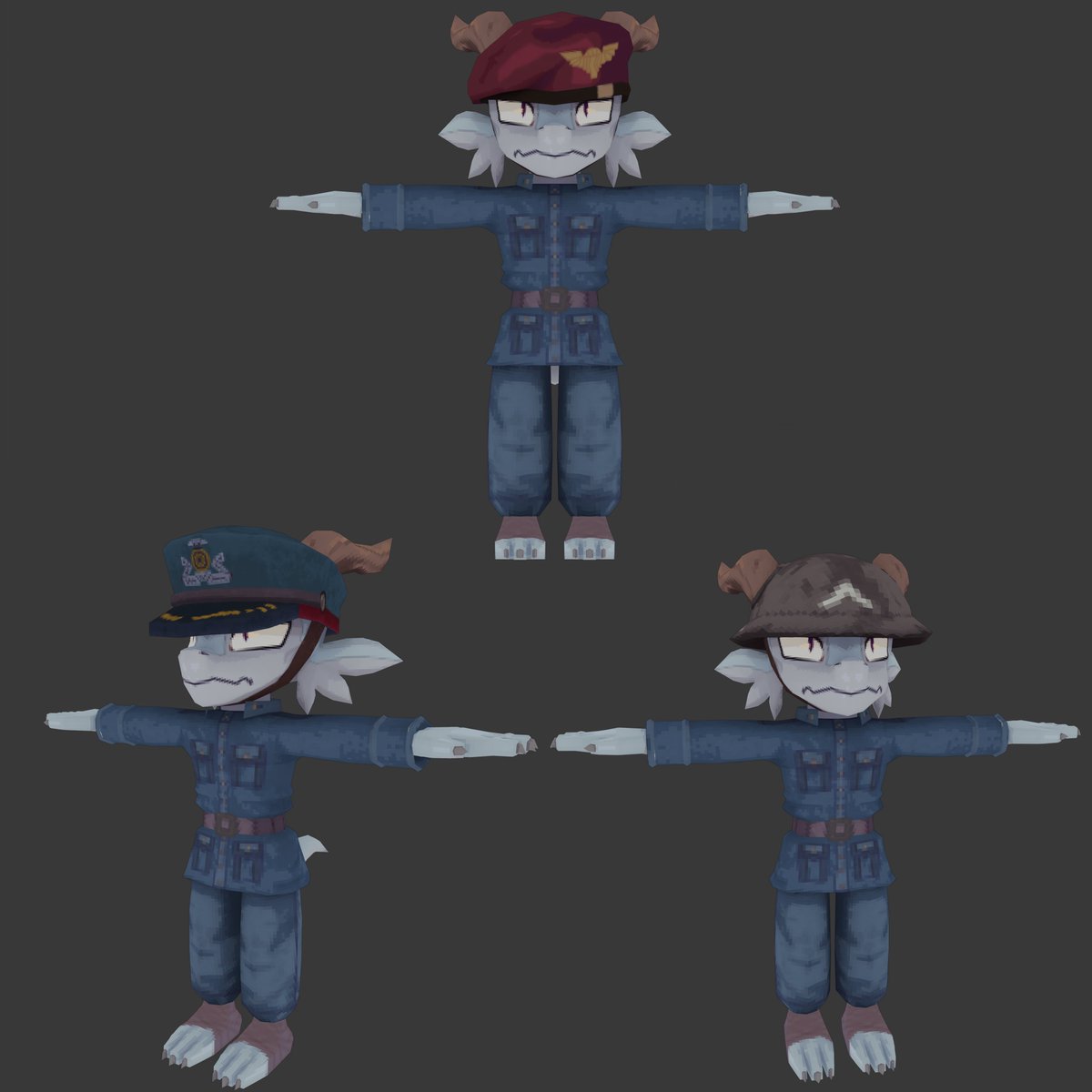 DapperPhantom's tweet photo. Made some little guys inspired by the designs of @goobones kobold soldiers
#3Dart #Blender https://t.co/RlPj9ZAgvz