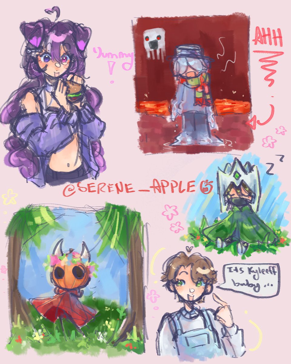 SERENE__APPLE's tweet photo. did some silly mcsr requests ehehe #mcsrfanart https://t.co/4bktzAYSjX