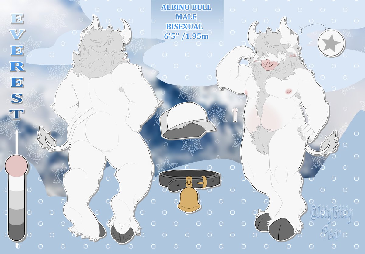 IttyBittyPear's tweet photo. Commissioned ref sheet for @alazybison 
#furry #fursona  #art https://t.co/MyUG64PwmO