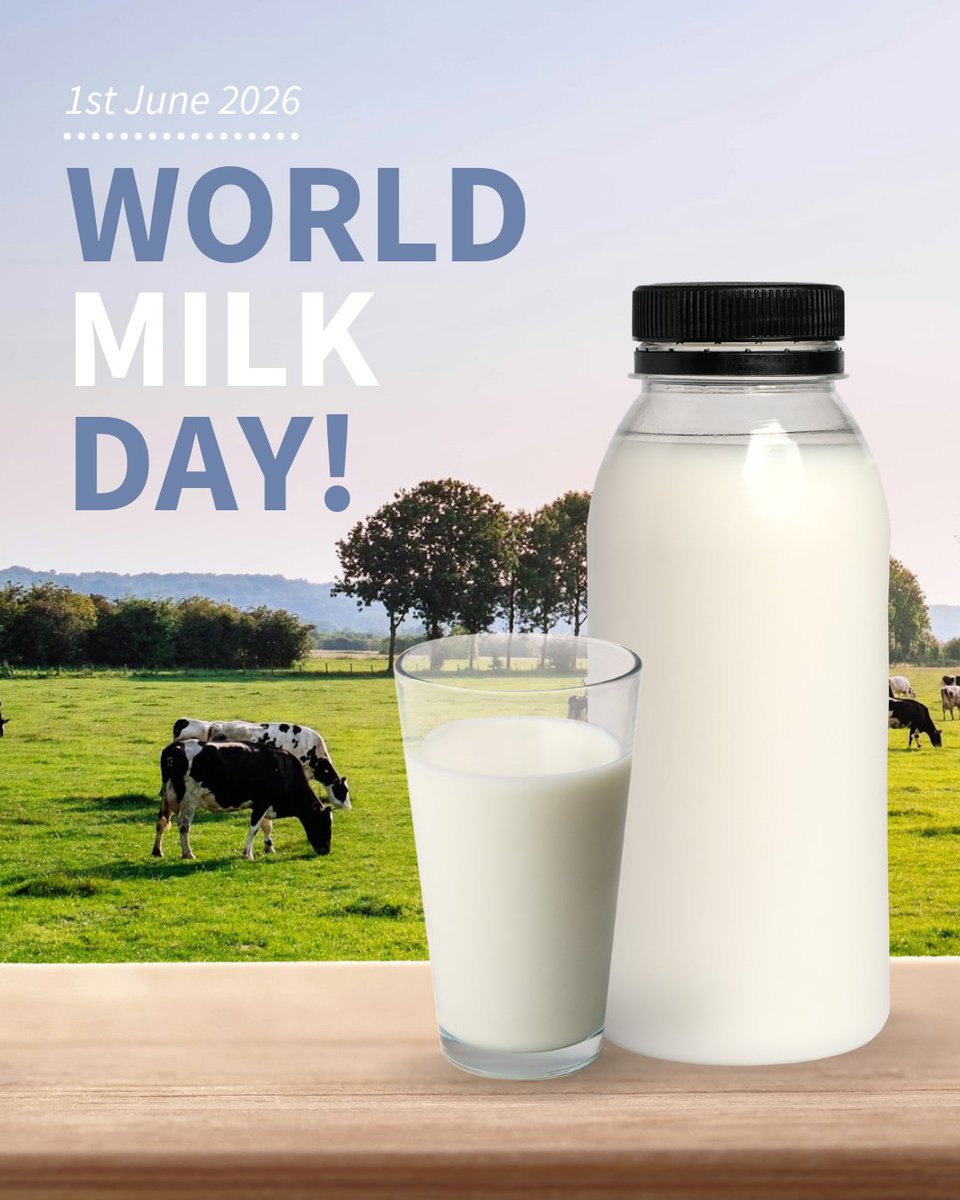 SafeAgSystems's tweet photo. It's World Milk Day! 🥛🐄🌏

Today we're celebrating milk as a vital, accessible food source that nourishes billions around the globe.

This year's theme, "Celebrating Women Farmers", honors the vital contributions of women in the dairy industry. 👩‍🌾

#WorldMilkDay #EnjoyDairy https://t.co/eyHO51aAZE