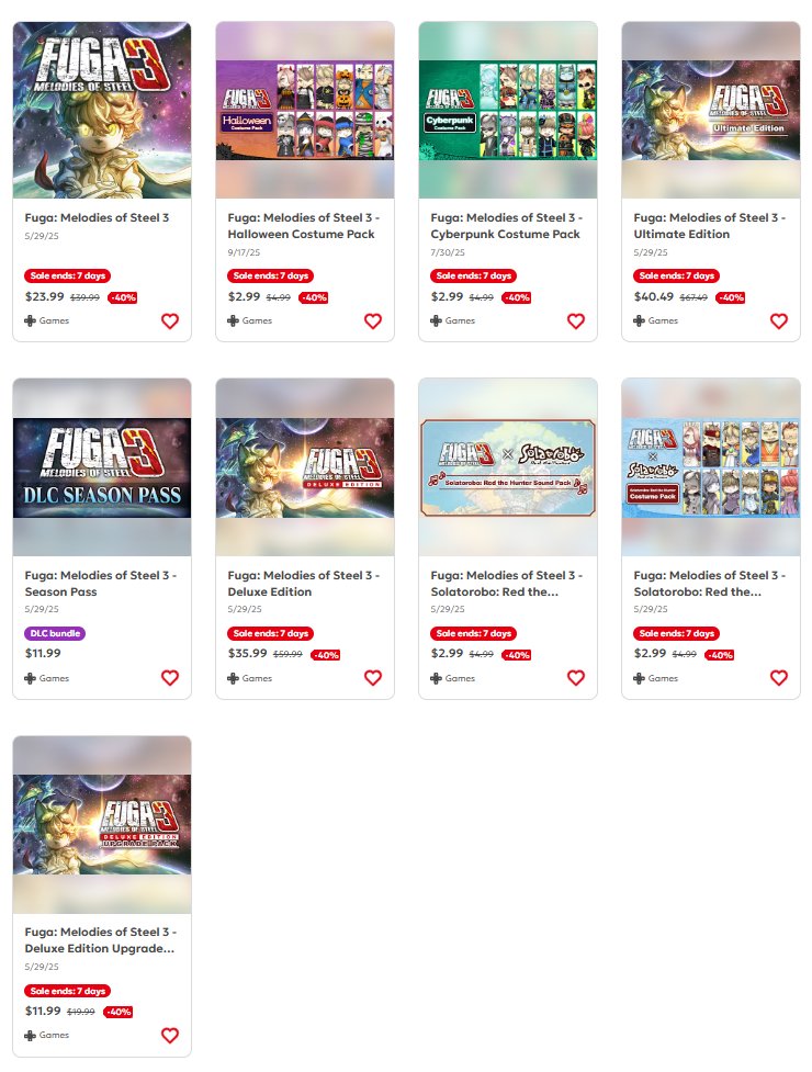 📢Switch Fuga: Melodies of Steel 3 Anniversary Sale😸 ⚙️Grab